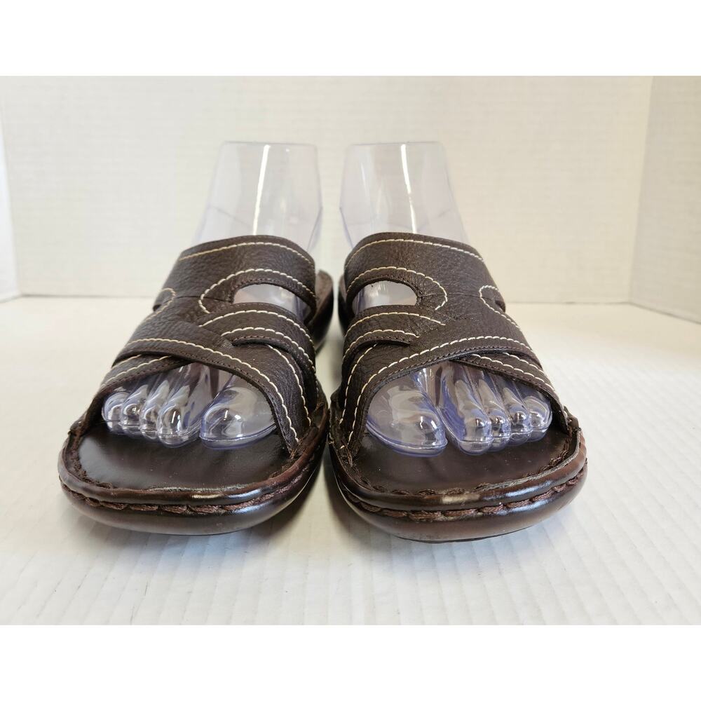Brown Leather Dockers Cambree Slip On Strappy Sandals Size 8.5M - Picture 6 of 9
